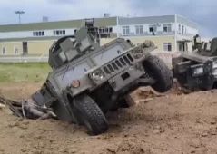 Уничтоженная техника украинских боевиков на территории КПП "Грайворон".