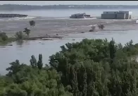 Кадры последствий ударов ВСУ по Каховской ГЭС 06.06.2023