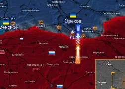 Начался бой на Запорожском фронте, в небе сигнальные ракеты, артиллерия встречает наступающие силы врага