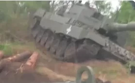 Очередной выведенный из строя "Леопард" на Запорожском направлении