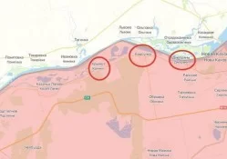 Херсонское направление, в районе н.п. Днепряны, Корсунка и Крынки обстановка следующая 12.07.2023