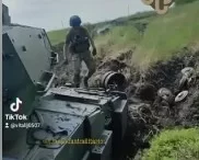 Очередной подорвавшийся на мине танк Leopard 2A6