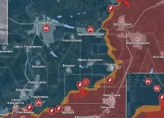 Северский участок: продвижение ВС РФ в направлении Выемки обстановка к 21.00 9 апреля