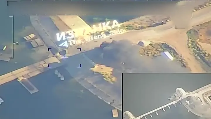 Су-34 нанес удар по мосту через Печенежское водохранилище в районе Старого Салтова Харьковской области