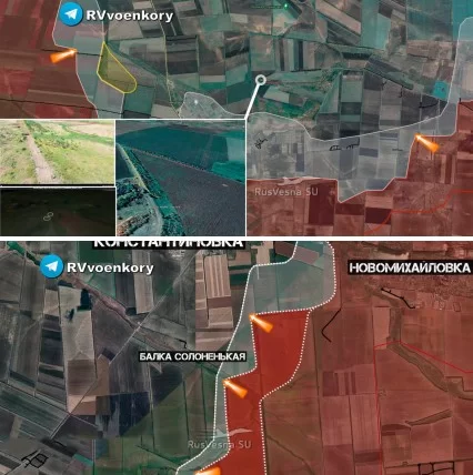 Российские войска успешно продвигаются на Южнодонецком направлении