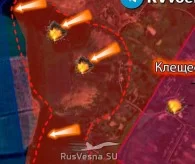 Армия России прорывается от Клещеевки на фланг Часов Яра