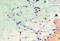 Анимированная схема ударов по территории Украины 19-20 марта 2025 года